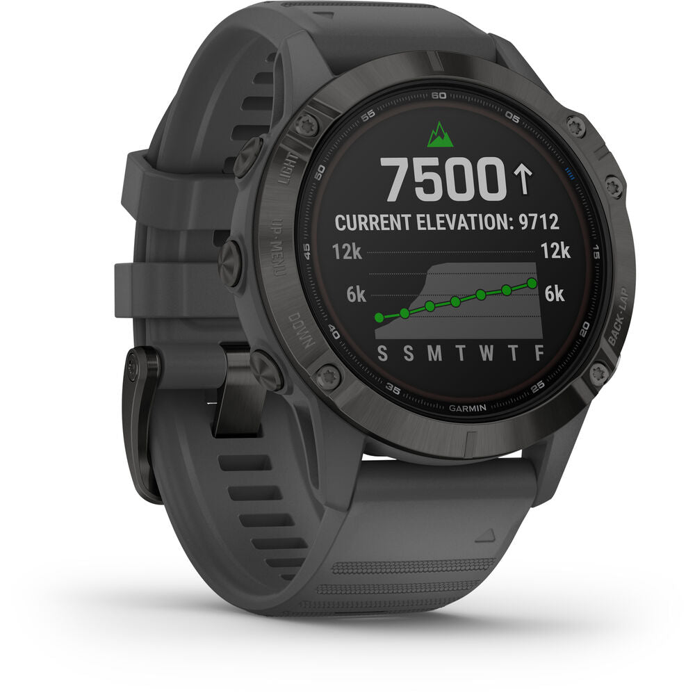 Garmin fenix 6 Multisport GPS Smartwatch, 47mm, Pro & Solar, Black /