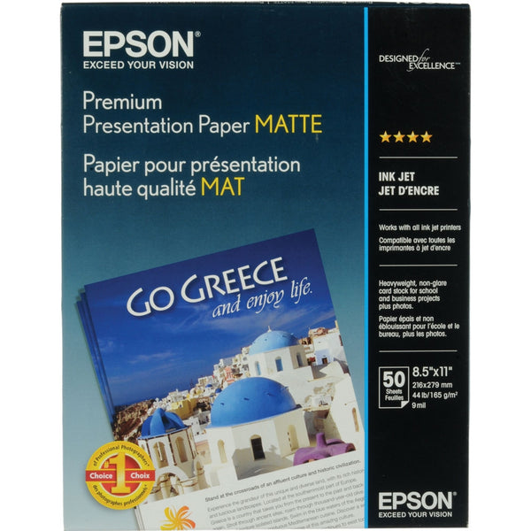 Epson Premium Presentation Paper Matte | 8.5 x 11", 50 Sheets