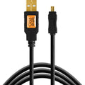 Tether Tools TetherPro USB 2.0 Type-A Male to Mini-B Male Cable | 1', Black